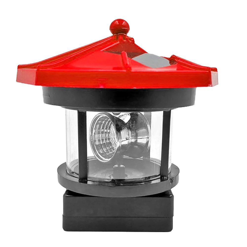 Lighthouse Shape Solar LED Light Garden Fence Yard Outdoor Adornment Smart Sensor Beacon Rotating Lamp Solar Light Decor