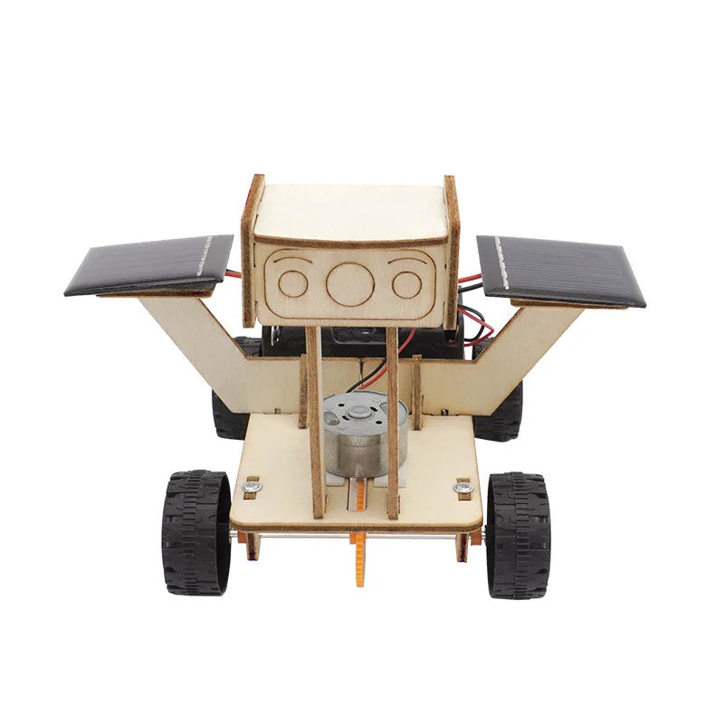 Solar Energy STEM Kit Electric Car Fans Technologia Science Experimental Tool Learning Educational Wooden Puzzle Games for Kids
