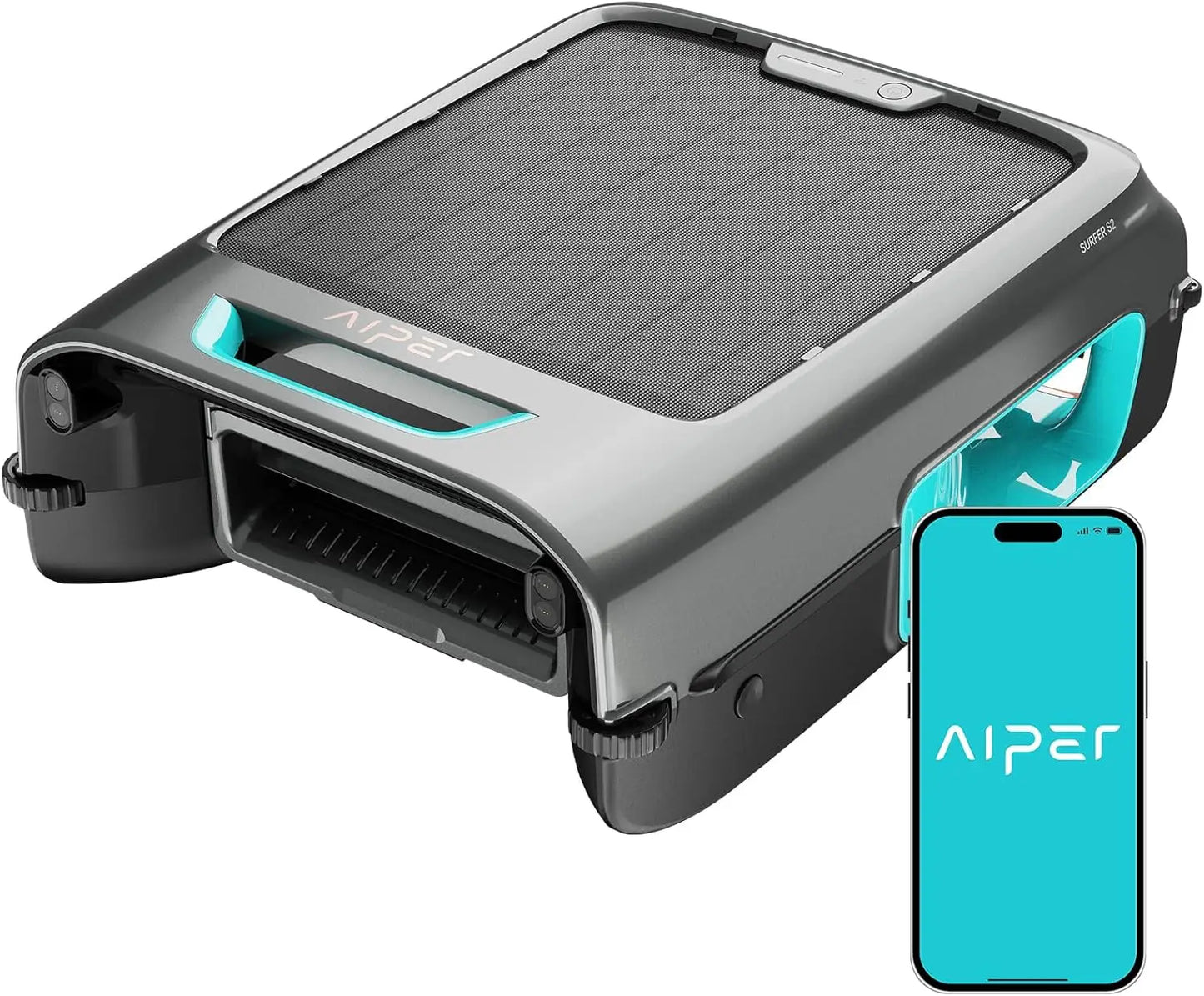 Solar powered pool skimmer, supporting APP, 24/7 cleaning, dual charging mode, intelligent obstacle avoidance