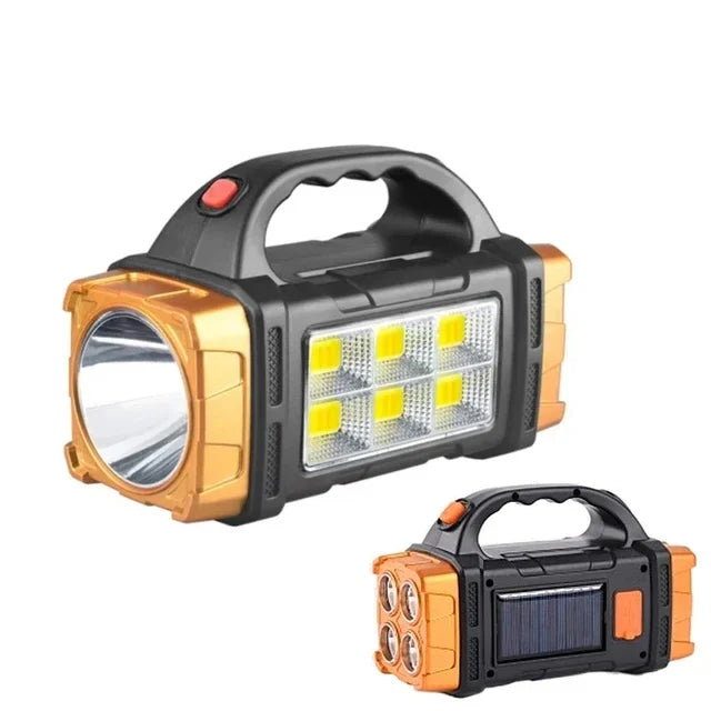 High Power Led Flashlights Camping Torch Work Light Solar Charge 4 Gear USB Rechargeable Light Waterproof Light for Outdoor