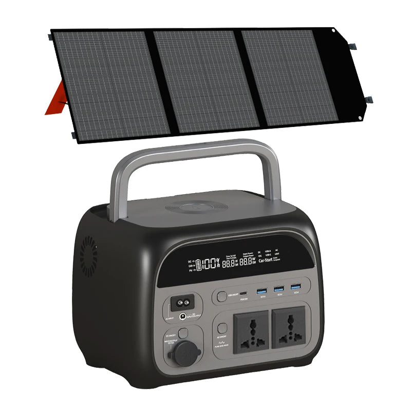 500W 200W Power Station Outdoor Portable Solar Power 345.6Wh LiFePo4 Battery Powerful Power Bank Energy Storage Supply Camping