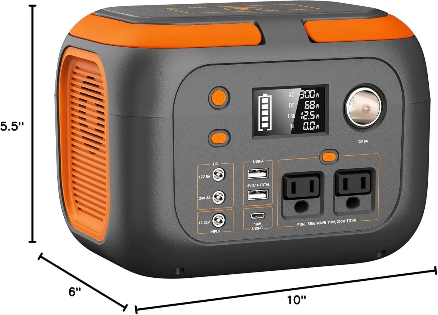 600W/300W/200W Portable Power Station,110V AC Outlets Solar Generator Storage Energy Power Bank For Camping Travel RV Trip Home