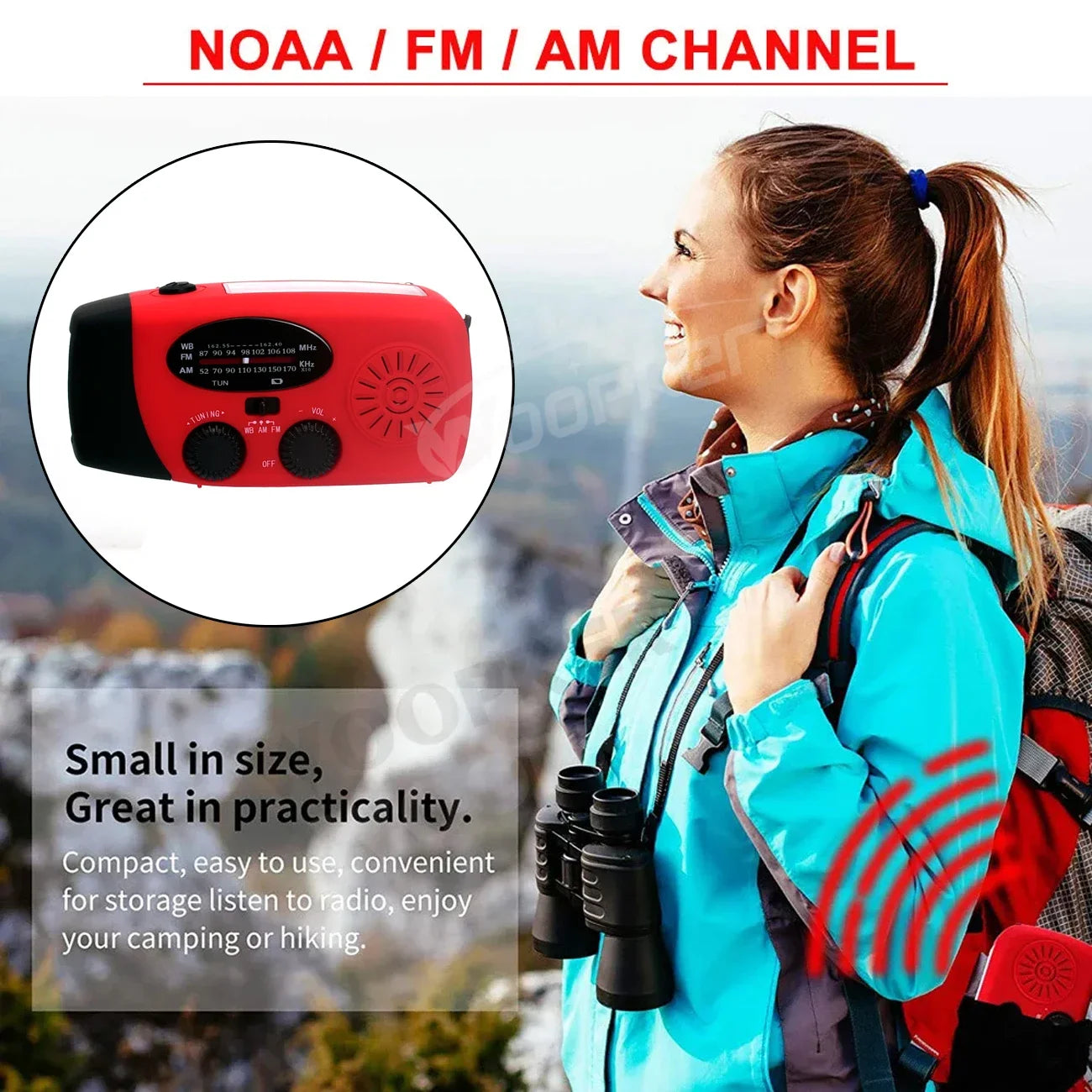 E04 Upgrade Multifunction Radio Solar LED Lamp Hand Crank FM /AM /NOAA WB Weather Radios Emergency Flashlight 2000mAh Power Bank
