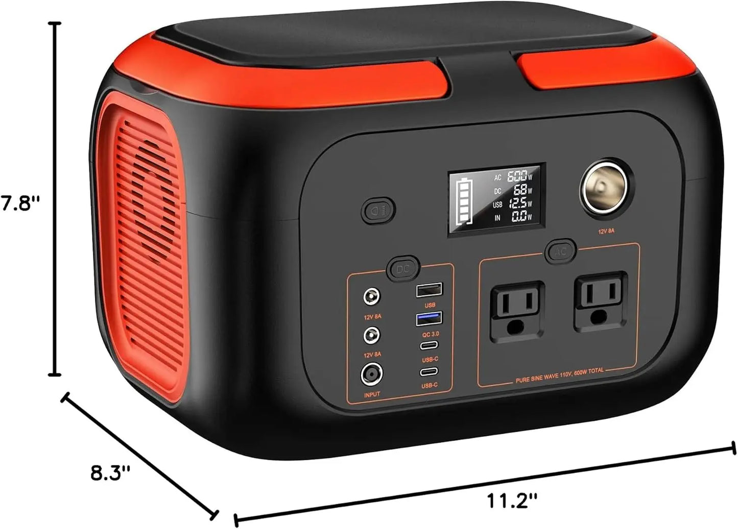 600W/300W/200W Portable Power Station,110V AC Outlets Solar Generator Storage Energy Power Bank For Camping Travel RV Trip Home