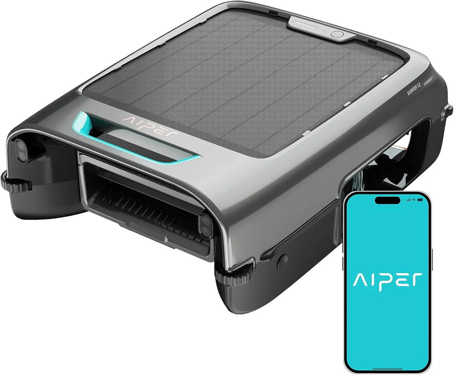 Solar powered pool skimmer, supporting APP, 24/7 cleaning, dual charging mode, intelligent obstacle avoidance