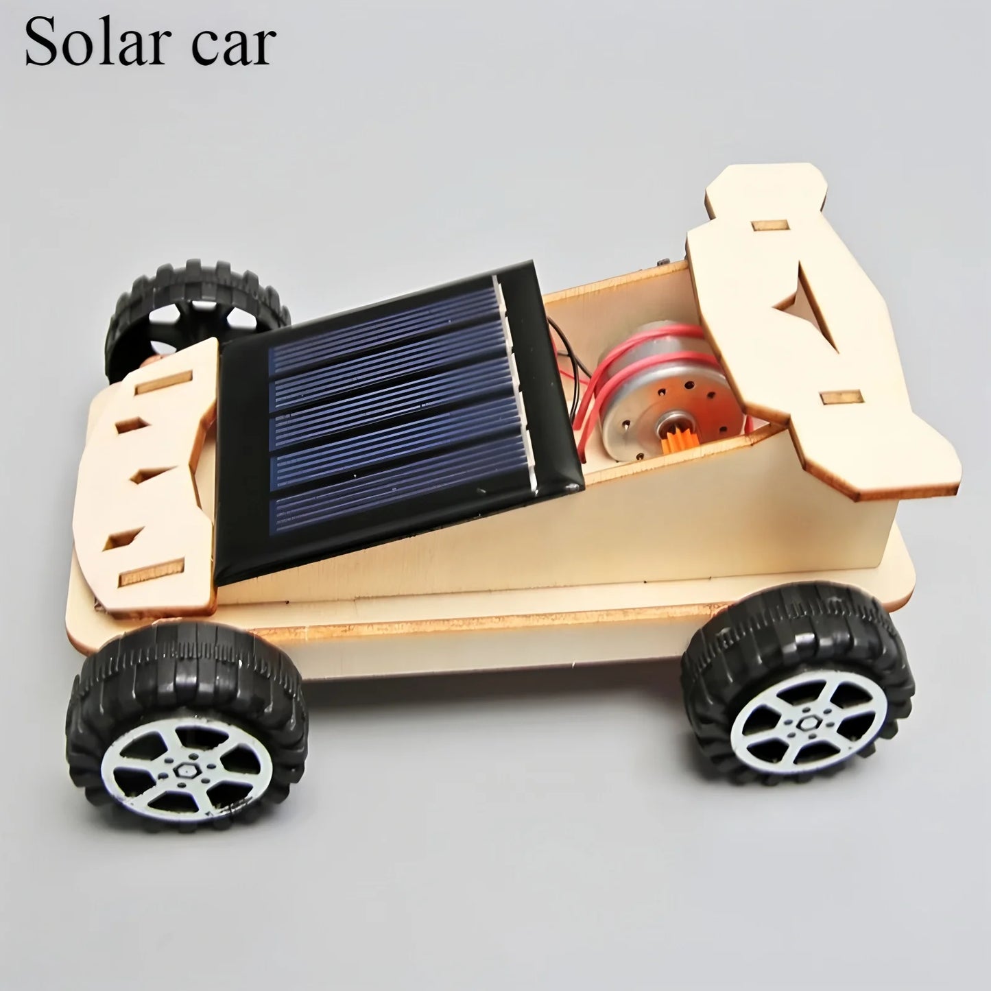 Solar-powered cars, children's DIY handcrafted assembly models, children's DIY science experiment toys 3D wooden jigsaw puzzle