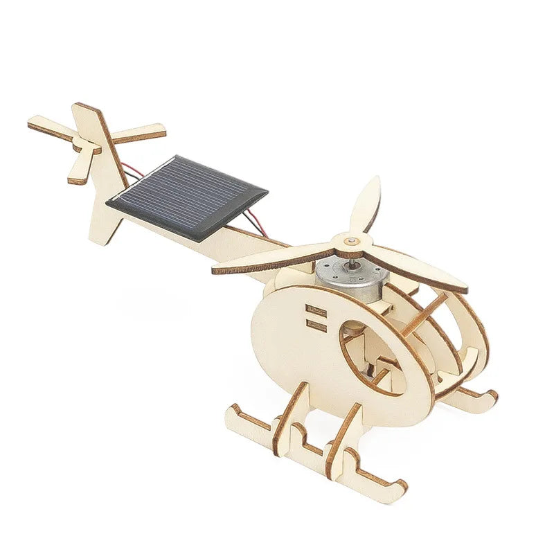 Solar Energy STEM Kit Electric Car Fans Technologia Science Experimental Tool Learning Educational Wooden Puzzle Games for Kids
