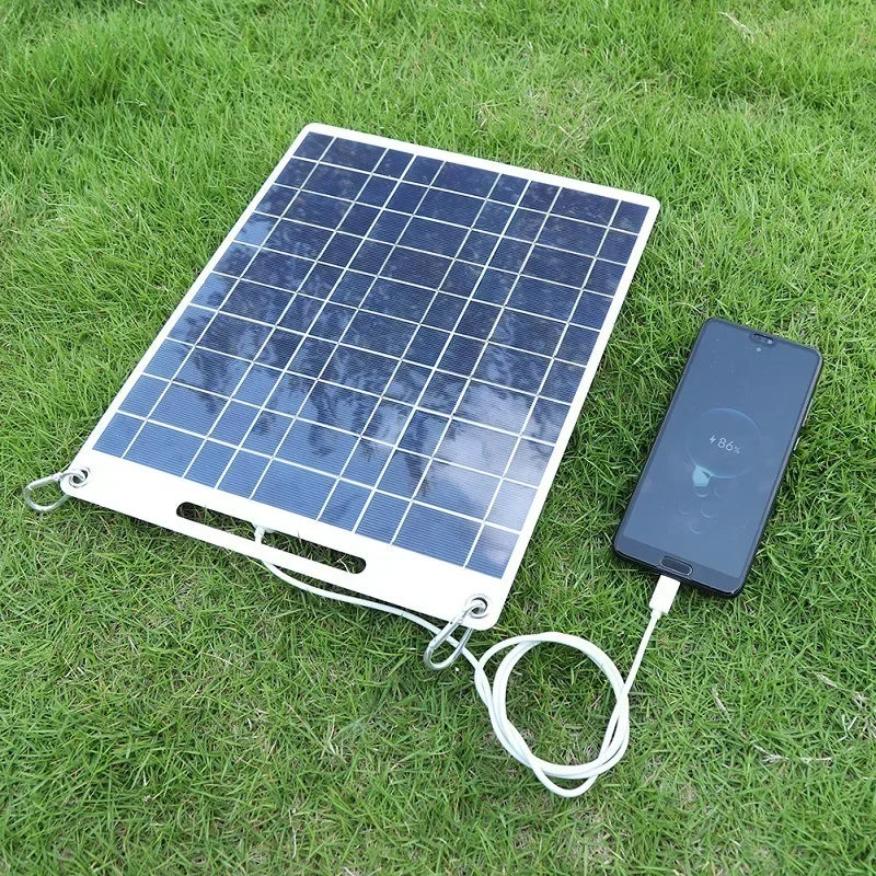 5V Solar Plate Waterproof Solar Panel Portable Dual USB Solar Battery Charger Outdoor Camping Solar Cells Charging