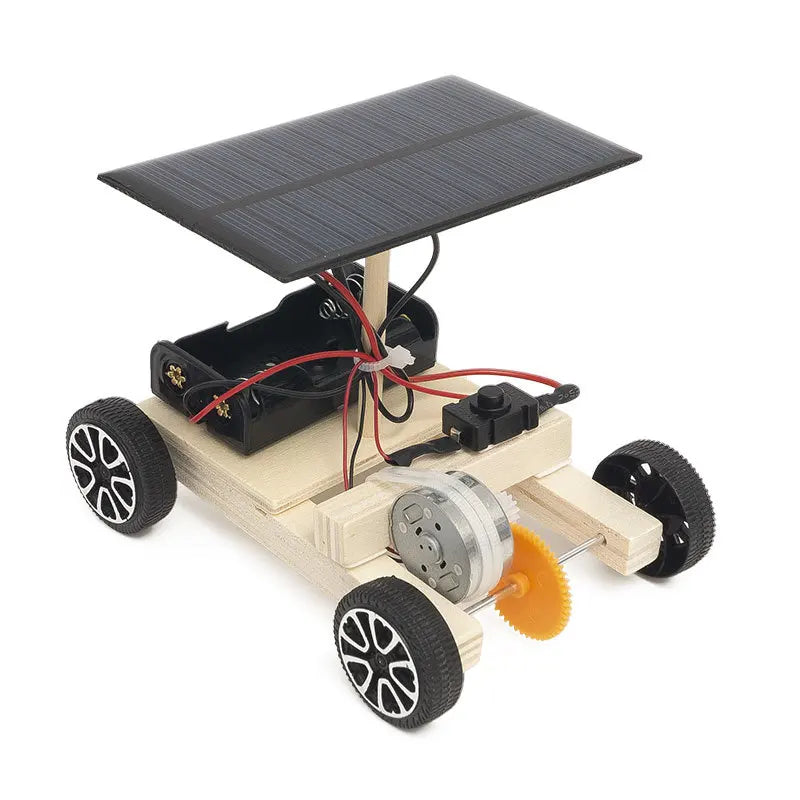Solar Energy STEM Kit Electric Car Fans Technologia Science Experimental Tool Learning Educational Wooden Puzzle Games for Kids