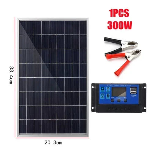 20W/H Solar Panel Kit Complete12V Polycrystalline Power Portable Outdoor Rechargeable Solar Cell Solar Generator for Home