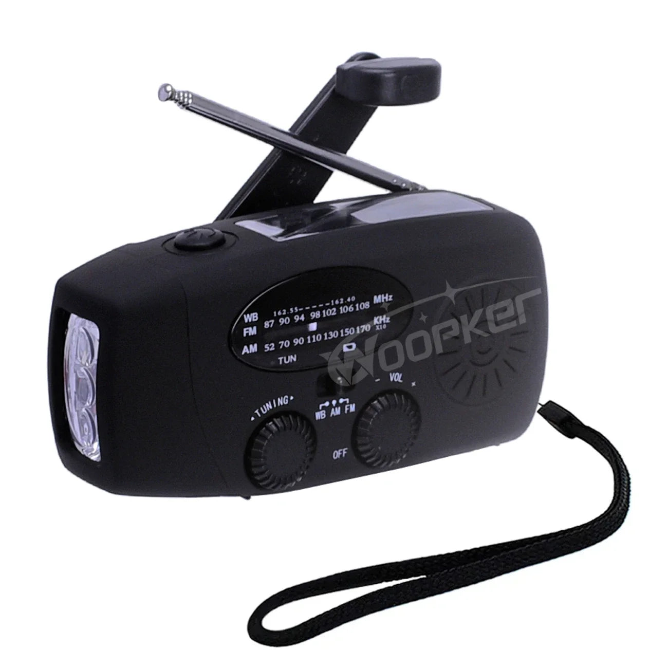 E04 Upgrade Multifunction Radio Solar LED Lamp Hand Crank FM /AM /NOAA WB Weather Radios Emergency Flashlight 2000mAh Power Bank