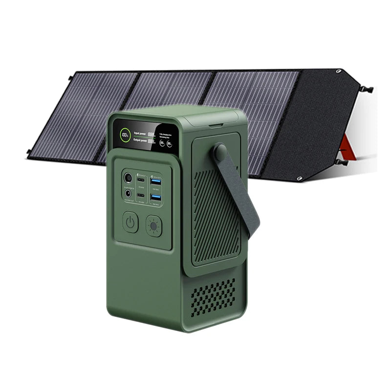 500W 200W Power Station Outdoor Portable Solar Power 345.6Wh LiFePo4 Battery Powerful Power Bank Energy Storage Supply Camping