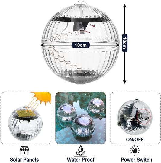 Solar Floating Lights Swimming Pool Waterproof LED Solar Power Multi Color Changing Water Drift Lamp For Fish Tank Pond