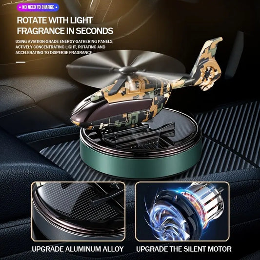 Car Air Freshener Solar Helicopter Interior Accessories Decoration Propeller Rotating Auto Flavoring Perfume Diffuser Supplies