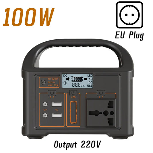 New jsdsolar Portable Solar Power Station Power Generator 100W 110V220V LED Light Emergency Solar Power Bank for Outdoor Camping