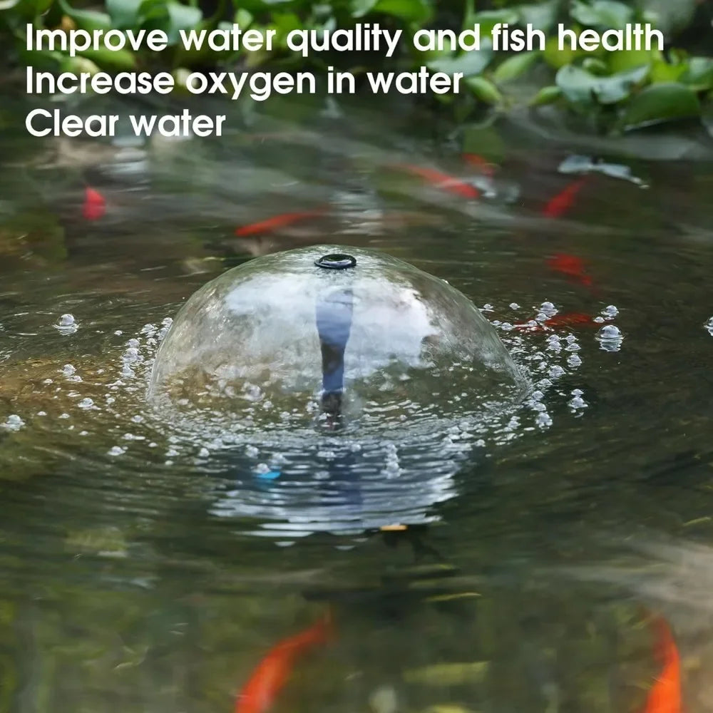Pond Filter with 20W Solar Panel, 120 GPH Solar Water Pump, 4 Sprayers for Outdoor Pond, Fish Tank and Garden Water Features