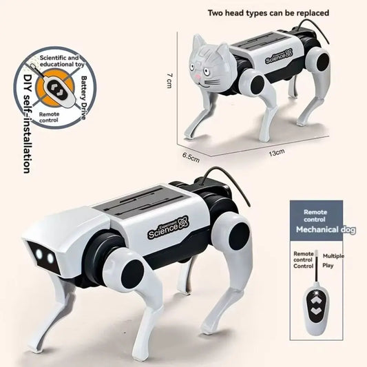 Bionic Electric Mechanical Dog Running Remote Control RC Robot Toys Intelligent Solar System Electric Robot Dog Children Toy