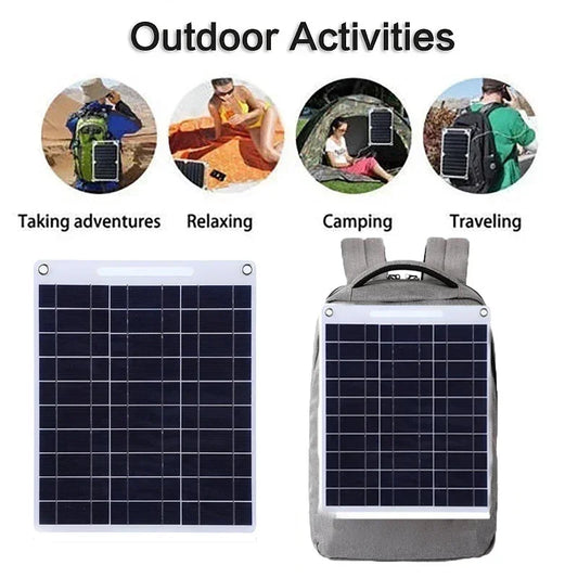 5V Solar Plate  Waterproof Solar Panel Portable Dual USB Solar Battery Charger Outdoor Camping Solar Cells Charging